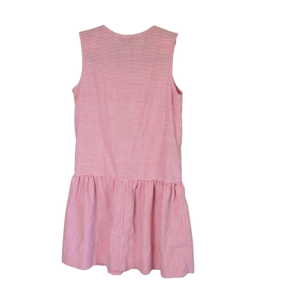 Florence Eiseman Vintage Striped Seersucker Dress Tulip Girls Size 8 - Picture 2 of 6